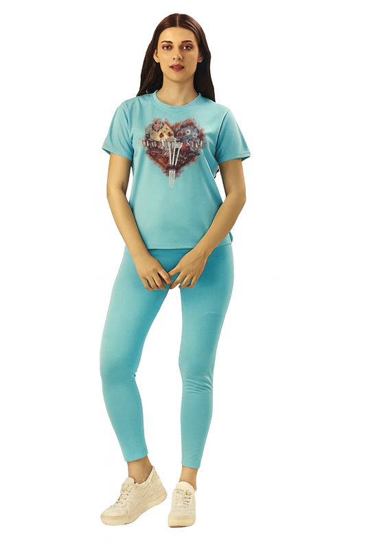 Premium Nightwear Set – Sky Blue Romanzza Secrets