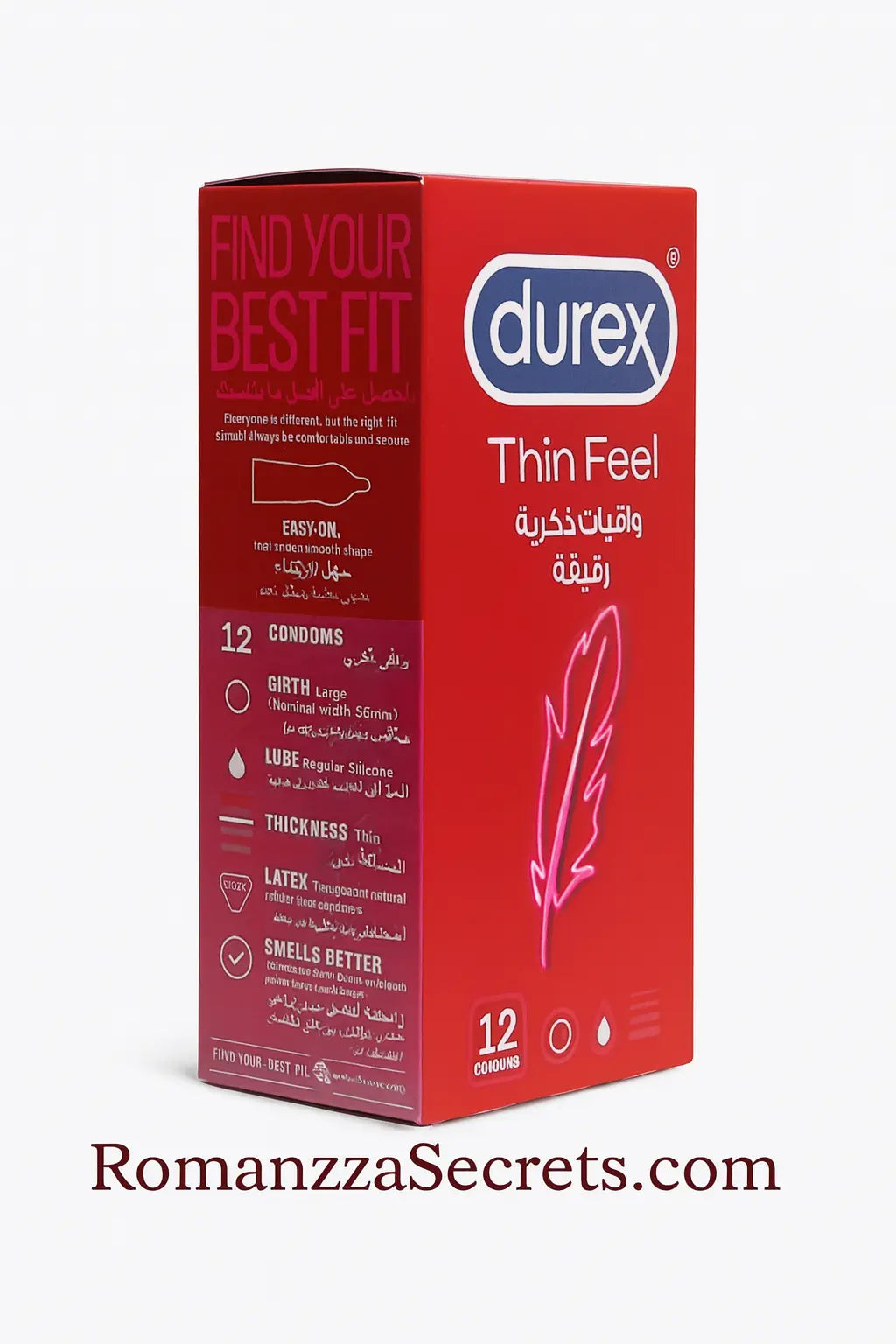 Durex Thin Feel Condoms – Ultra Sensitive Protection (12 Pack) Romanzza Secrets