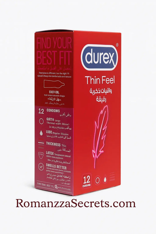 Durex Thin Feel Condoms – Ultra Sensitive Protection (12 Pack) Romanzza Secrets