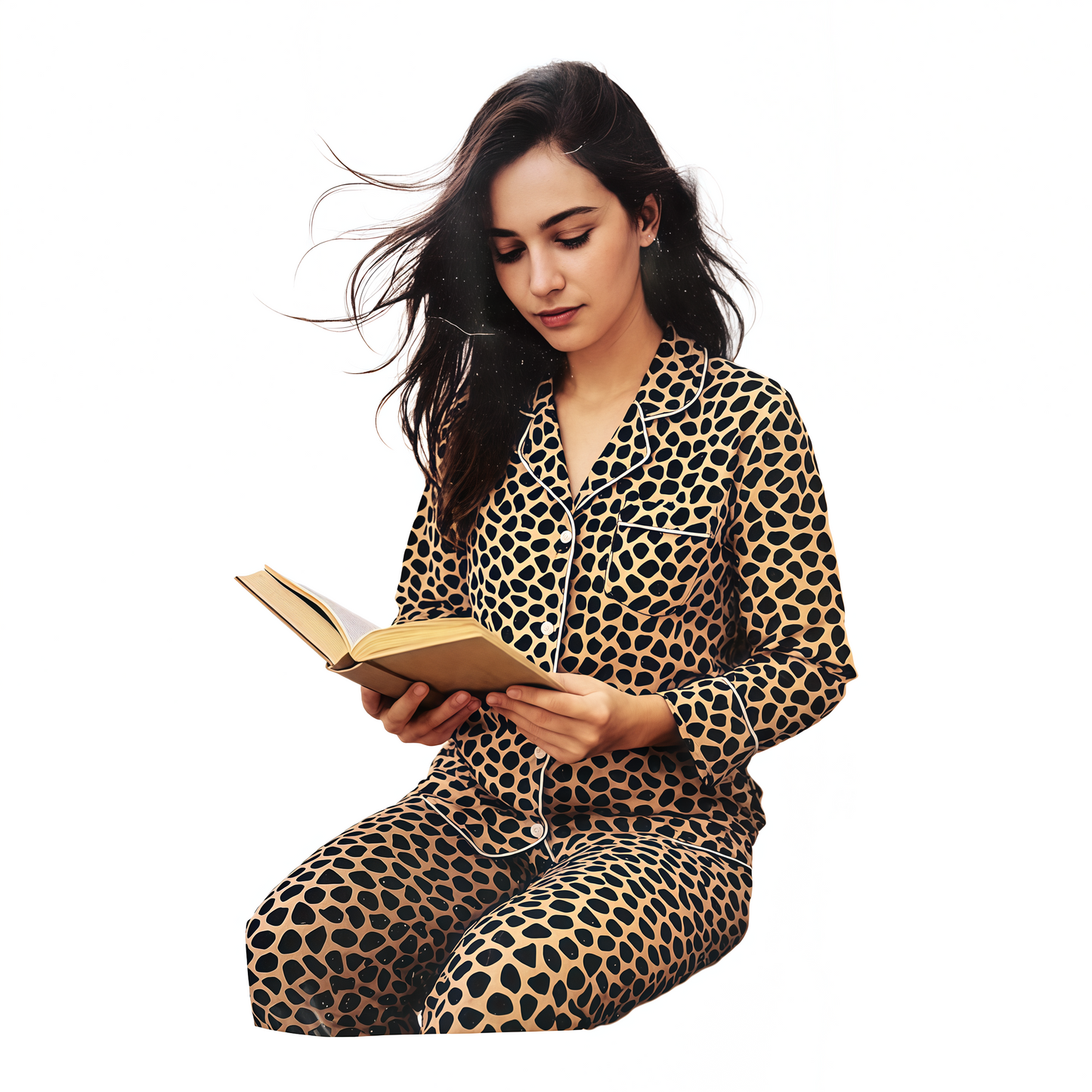 Women’s Leopard Print Pajama Set – Stylish Nightwear