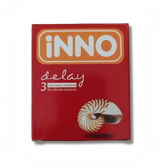 INNO Delay and Dotted Condoms  (Lubricated, Long-Lasting Pleasure) Romanzza Secrets